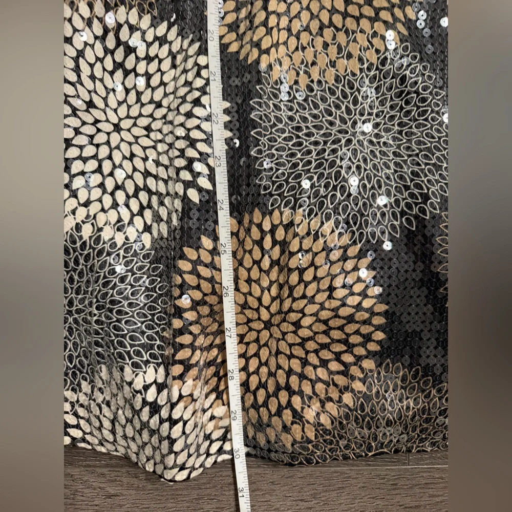 TORY BURCH Sequined Silk Dress With Pinhole Detail Size 2 cocktail party luxury